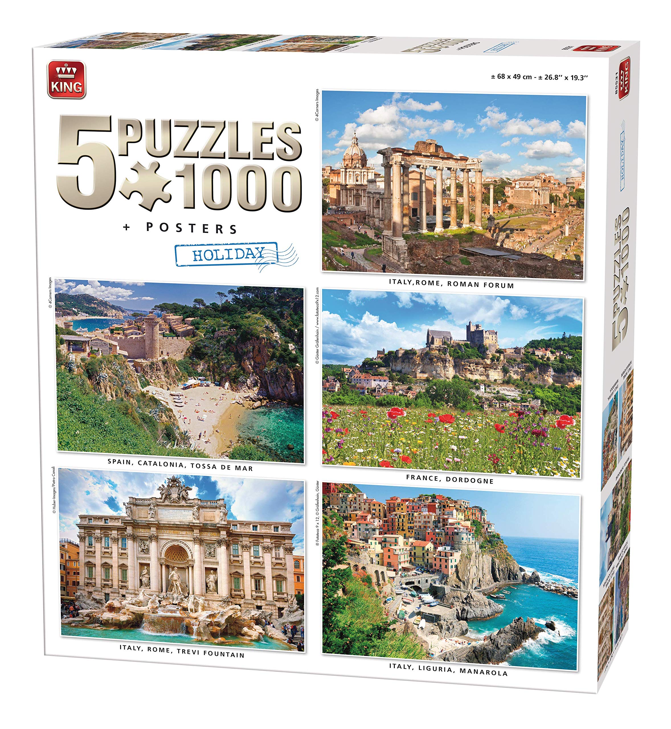 King 85531 Holiday Collection 5-in-1 legpuzzels - 5 x 1000-delige